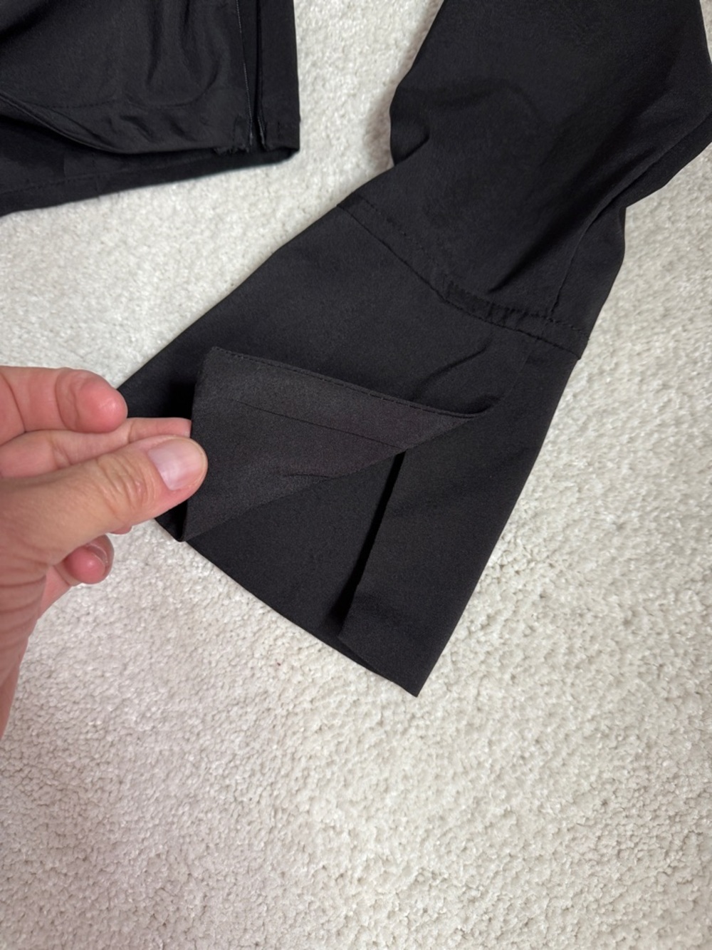 Twist-Front Cropped Blouse with Collared Neck - Black - Picture 6 of 14